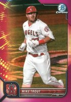 2022 Bowman Chrome #13 Mike Trout Fuchsia Refractor Baseball Card