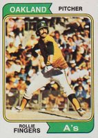 1974 Topps #212 Rollie Fingers Baseball Card