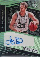 2019 Panini Obsidian Onyx Autographs #OALBD Larry Bird Electric Etch Green Basketball Card