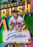 2024 Topps Chrome Update Chrome All-Etch Rookie Rush Autographs #JH Jackson Holliday Baseball Card