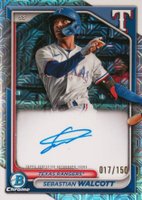 2024 Bowman Chrome Prospect Autographs #CPASW Sebastian Walcott Hta Choice Refractor Baseball Card