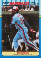 1988 Fleer League Leaders #31 Tim Raines Baseball Card
