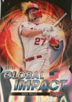 2022 Bowman's Best Global Impact Die-Cut #GI2 Mike Trout Lava Refractor Baseball Card