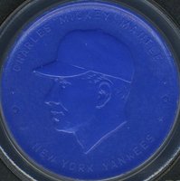 1955 Armour Coins # Mickey Mantle Correct Spell-Bats L-R Baseball Card