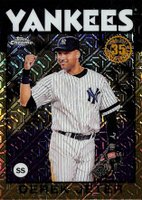 2021 Topps 1986 Topps Baseball 35th Anniversary #34 Derek Jeter Gold Mojo Baseball Card