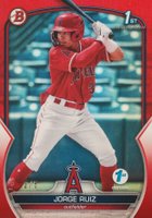 2023 Bowman 1st Edition #BPPF123 Jorge Ruiz Red Foil Baseball Card