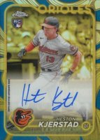2024 Topps Gilded Collection Topps Chrome Gold Autographs #CGAHK Heston Kjerstad Blue/Gold Baseball Card