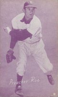 1953 Canadian Exhibits #1 Preacher Roe Red Tint Baseball Card
