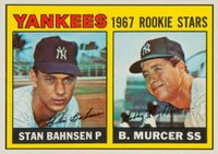 1967 Topps #93 Yankees Rookies Baseball Card