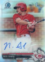 2017 Bowman Prospects Autographs #NS Nick Senzel Chrome-Refractor Baseball Card
