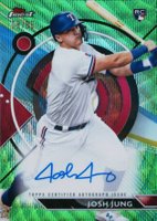 2023 Topps Finest Finest Autographs #JJ Josh Jung Green Wave Baseball Card