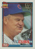 1991 Topps Desert Shield #729 Don Zimmer Baseball Card