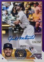 2023 Topps Chrome Update Autograph #RAGM Garrett Mitchell Purple Baseball Card