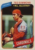 1980 Topps #85 Ted Simmons Baseball Card
