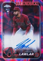 2024 Topps Chrome Update Chrome Rookie Autographs #RAJLA Jordan Lawlar Magenta/Purple Lava Lamp Baseball Card