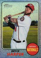 2017 Topps Heritage  #427 Bryce Harper Chrome-Purple Refractor Baseball Card