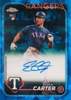 2024 Topps Chrome Sapphire Chrome Sapphire Autographs #CSAEC Evan Carter Baseball Card