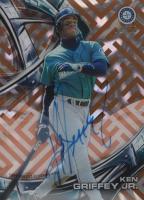 2016 Topps High Tek Autographs #HT-KG Ken Griffey Jr. Orange Magma Diffractor Baseball Card