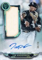 2019 Topps Triple Threads Autograph Single Jumbo Relics #TA Tim Anderson Baseball Card
