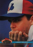 1991 Stadium Club #93 Larry Walker Baseball Card