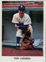 1955 Golden Stamps Brooklyn Dodgers # Tommy Lasorda Baseball Card