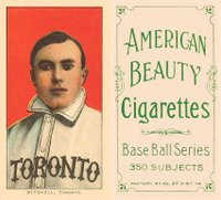 1909 White Borders American Beauty Frame #338 Fred Mitchell Toronto Baseball Card