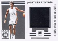 2021 Panini Chronicles Draft Picks Encased Substantial Rookie Swatches #JK Jonathan Kuminga Basketball Card