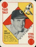 1951 Topps Red Backs #51 Eddie Robinson Baseball Card