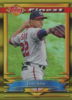 2021 Topps Finest Flashbacks #117 Juan Soto Gold Refractor Baseball Card