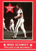 1983 Star Schmidt #14 Mike Schmidt Phillies Club Records II Baseball Card
