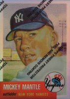 1996 Topps Mantle Finest #3 1953 Topps Reprint Refractor w/Coating Baseball Card
