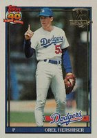 1991 Topps Desert Shield #690 Orel Hershiser Baseball Card