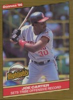 1986 Donruss Highlights #42 Joe Carter Baseball Card