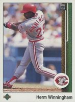 1989 Upper Deck #636 Herm Winningham Correct Baseball Card