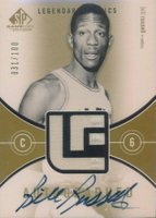 2004 SP Game Used Legendary Fabrics  #ALFBR Bill Russell Autograph Basketball Card