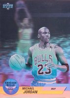 1992 Upper Deck International Award Winner Hologram #EB9 Michael Jordan French Basketball Card