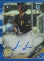 2019 Bowman Draft Chrome Draft Picks Autograph #CDASS Sammy Siani Blue Refractor Baseball Card