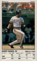 1991 Panini Sticker  #114 Barry Bonds Baseball Card