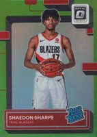 2022 Panini Donruss Optic #249 Shaedon Sharpe Lime Green Basketball Card