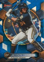 2023 Bowman's Best Top Prospects #TP10 Jackson Chourio Blue Refractor Baseball Card