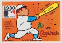 1971 Fleer World Series (Black Back) #28 1930 Athletics vs. Cardinals Baseball Card