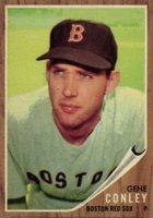 1962 Topps #187GT Gene Conley Green Tint Baseball Card