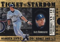 1997 Upper Deck Ticket To Stardom #TS10 Alex Rodriguez Baseball Card