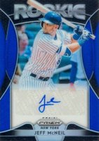 2019 Panini Prizm Rookie Autographs #RAJM Jeff McNeil Blue Prizm Baseball Card