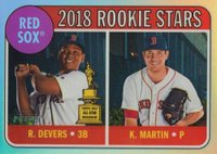 2018 Topps Heritage  #189 Kyle Martin/Rafael Devers Chrome-Refractor Baseball Card