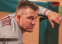 2021 Topps Stadium Club #200 Mike Trout Red Foil Baseball Card