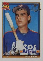 1991 Topps Desert Shield #32 Mike Simms Baseball Card