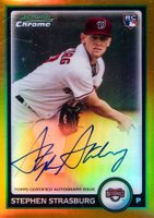 2010 Bowman Chrome #205 Stephen Strasburg Gold Refractor-Autograph Baseball Card