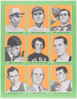 1963 KTAV Publishing Jewish Sports Champions-Hand Cut # Kling/Koufax/Friedman/Fischer/Copeland/Holman/Leonard/Reshevsky/Schayes Panel Baseball Card