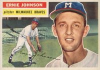 1956 Topps #294 Ernie Johnson Baseball Card